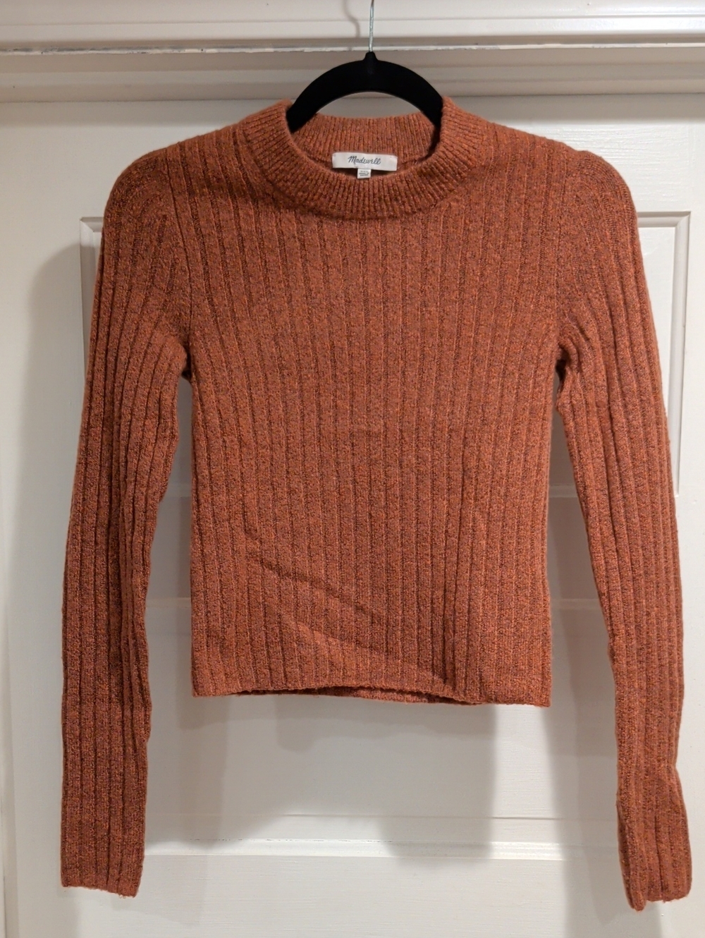 Madewell Copper Ribbed Crewneck Sweater